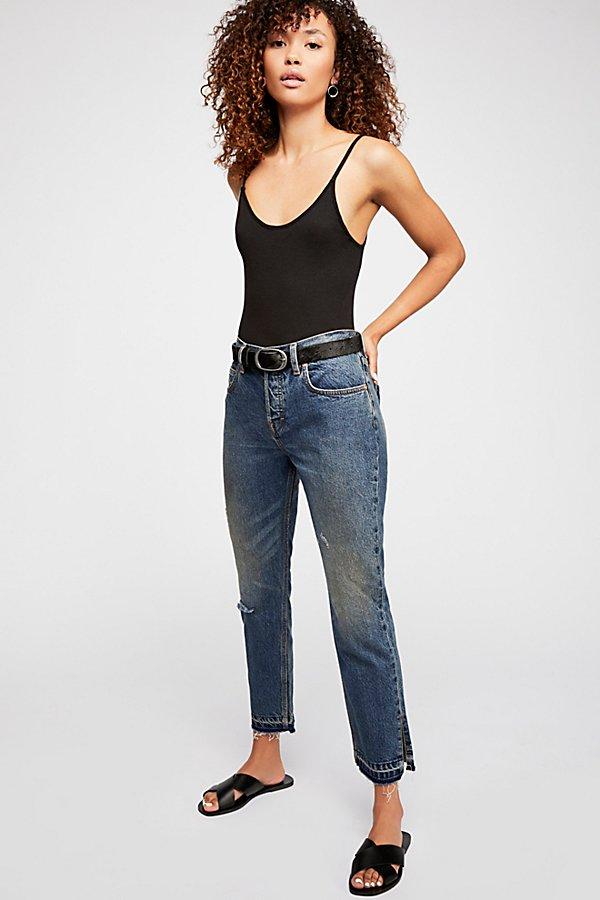Let Down Hem Slim Crop Jeans By We The Free At Free People Denim
